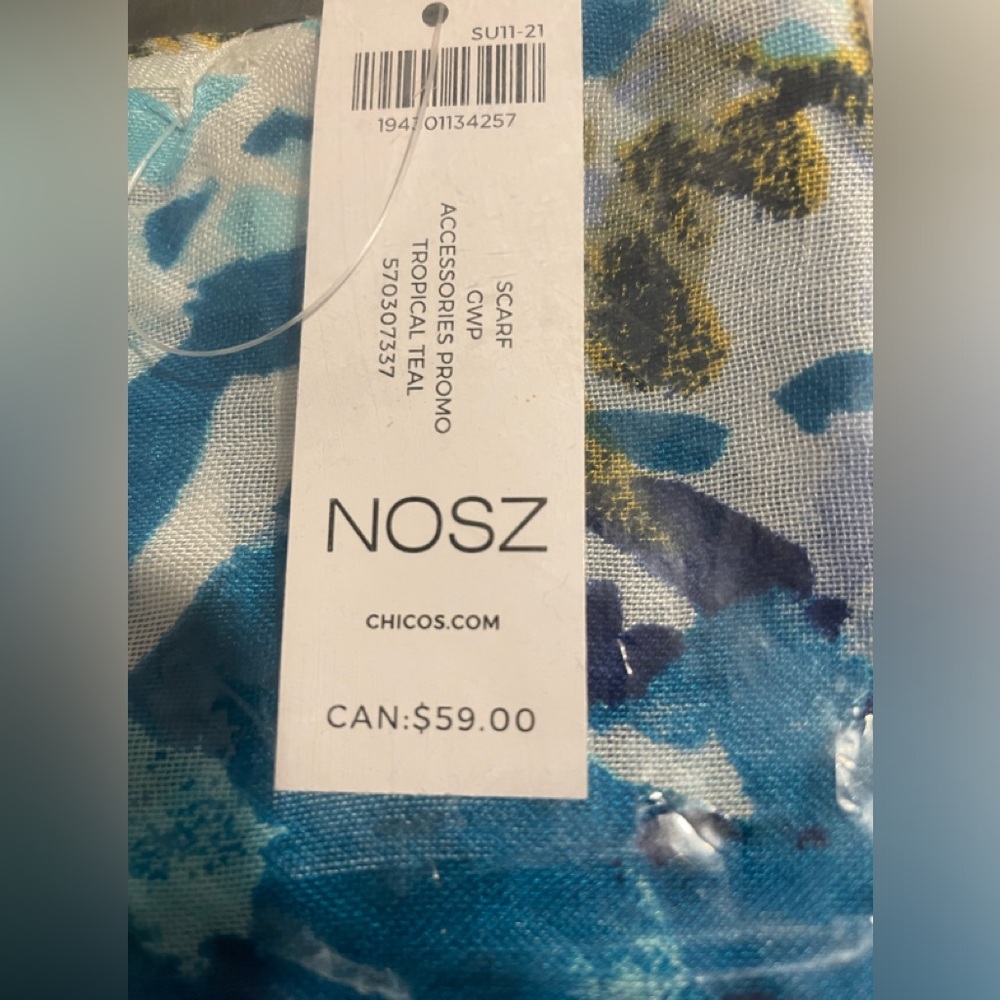 Blue pattern Scarf